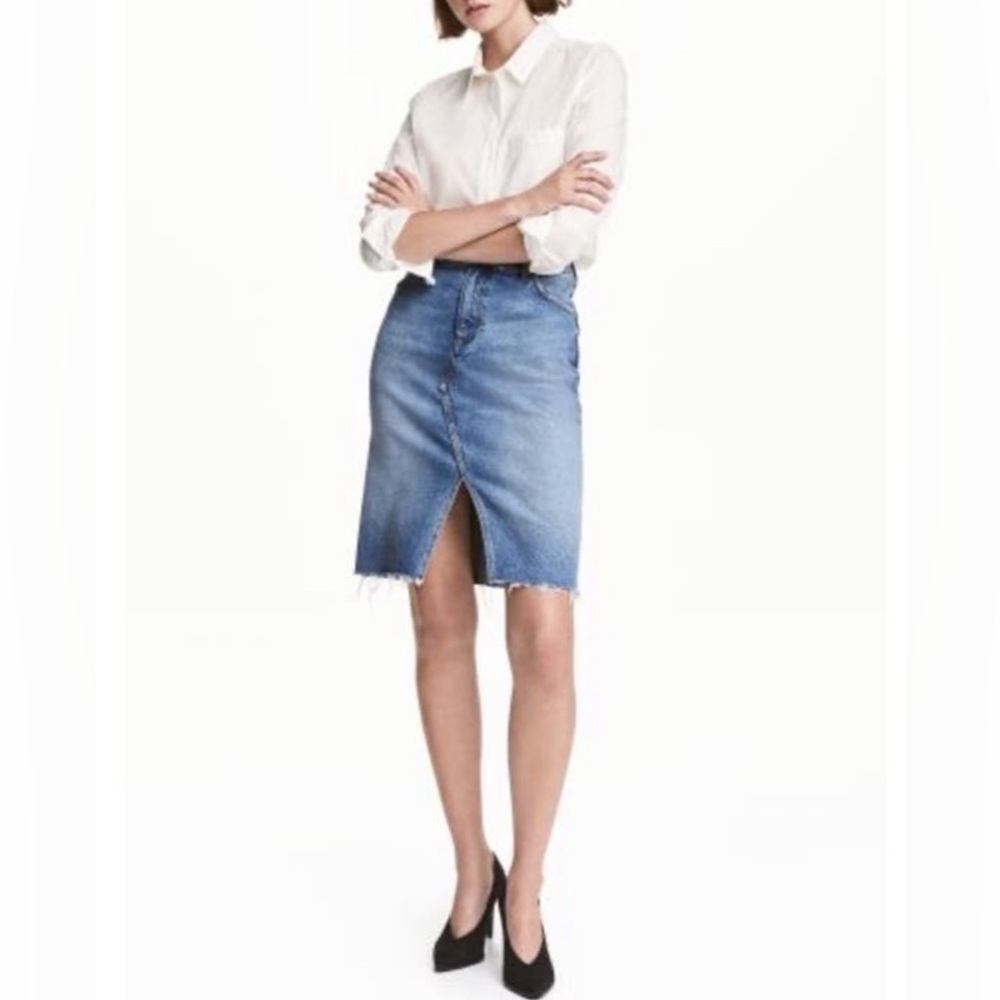Zara TRF (Trafaluc) Midi Denim Skirt Women’s Sz L